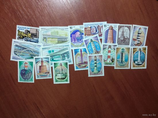 АРХИТЕКТУРА, СТРОИТЕЛЬСТВО (18 чистых марок СССР)