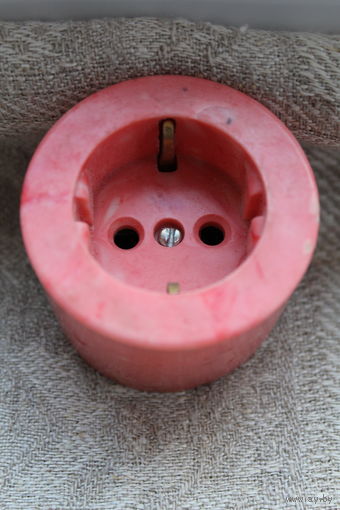 Ретро электророзетка СССР красивый цветной качественный пластик