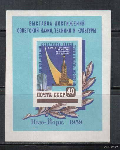 СССР-1959, (Заг.Бл.30),  *  , Выставка в Нью-Йорке