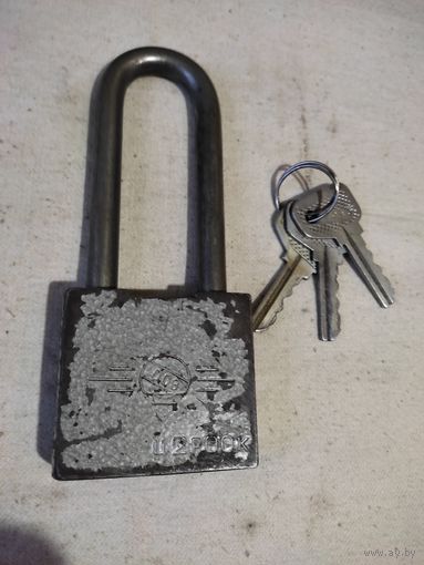 Замок навесной СССР, 3 ключа, длинная дужка. См. описание.