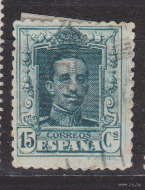 Известные  Люди Личности король Альфонсо XIII Испания 1922 год лот 12 синий номер B172015