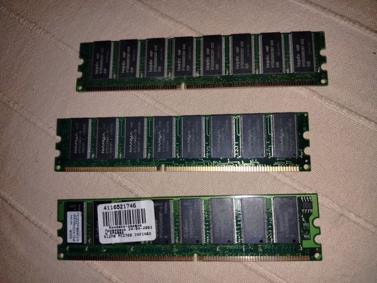 Оперативная память DDR PC-333 512MB PC2700 Infineon, BUDA84A DDR256M, B6U800 NYNIX