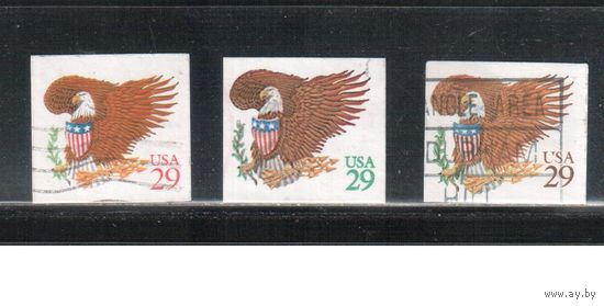 США-1992, (Мих.2319-2321), гаш., Стандарт, Герб (полная серия)
