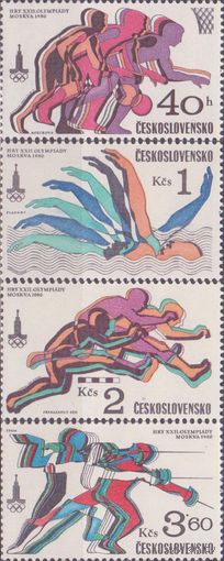Чехословакия 1980 год Серия ** Олимпиада Москва Олимпийские игры Спорт