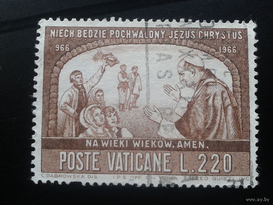 Ватикан, 1966. 1000 лет крещения Польши. Папа Павел VI