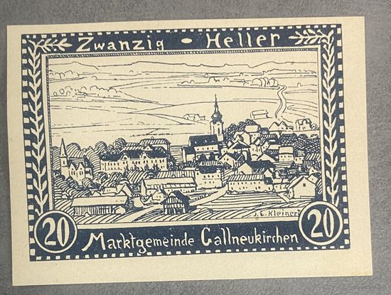 Нотгельд Австрия ГАЛЛНОЙКИРХЕН, 20 геллеров 1920 год