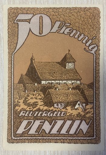 Нотгельд Пенцлин 50 пфеннигов 1922 год. Веймарская республика