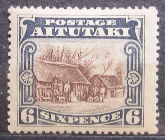 Британские колонии. О-ва Кука Айтутаки 1920 г. SG28 MH