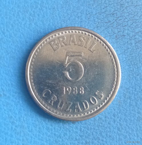 Бразилия 5 крузадо 1988 год