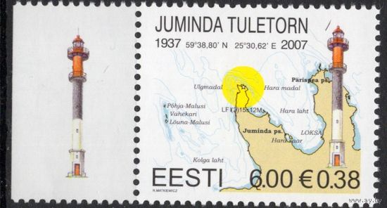 Эстония 2007. Маяк. Карта. 1 марка (320)