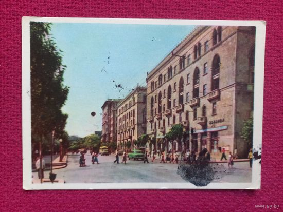 Азербайджанская СССР. Баку. Улица Гуси Гаджиева. Рубенчика 1964 г. Чистая.