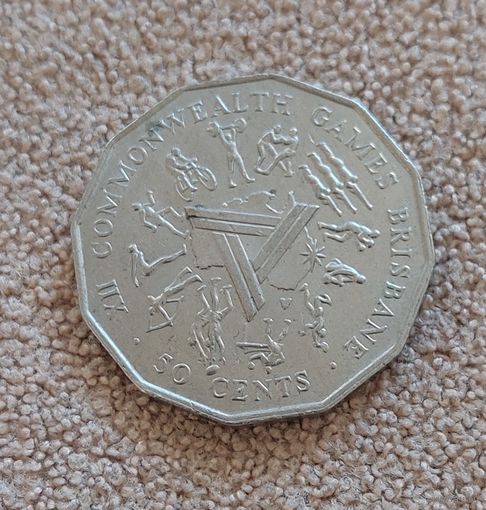 Австралия 50 центов 1982 XII Игры Содружества