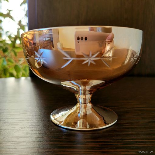 Креманки, стекло с золотым покрытием, цена 1 шт.