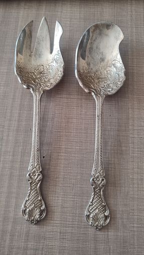 Сервировочные ложки для салата,очень тяжелые большие