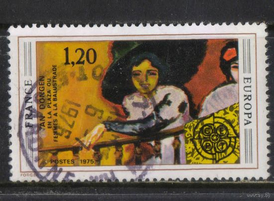 Франция 1975 СЕПТ Вып хкдожники Кес ван Донген Женщина на балюстраде #1916