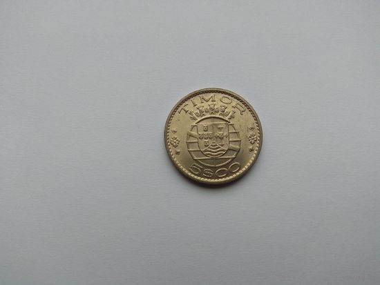 Португальский Тимор. 5 эскудо 1970 года. UNC