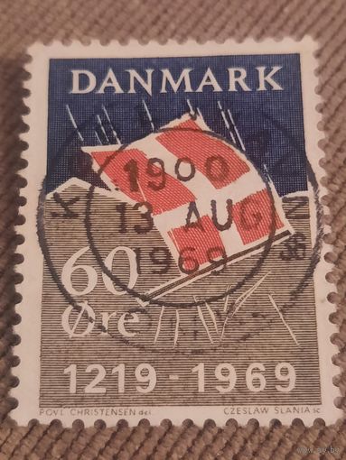Дания 1969. 700-летие со дня падения Даннеброга с небес