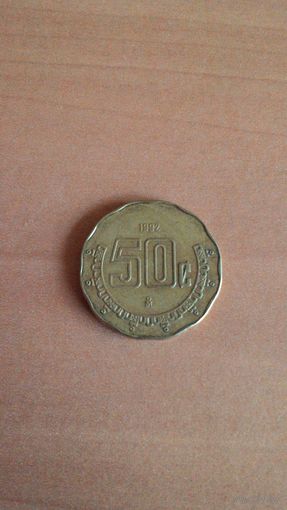 Мексика, 50 сентаво 1992 года.