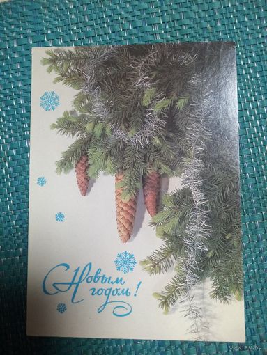 Открытка. С НОВЫМ ГОДОМ! Фото композиция И. Дергилева. 1988 год