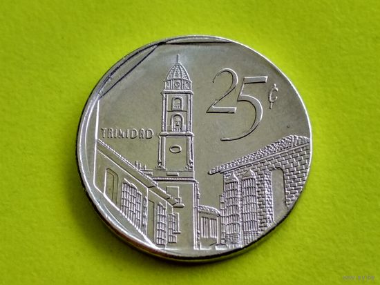 Куба. 25 сентаво 1998. Брак, смещение. Торг.