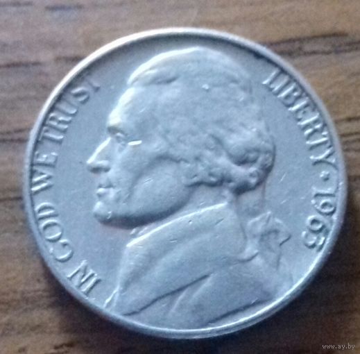 5 центов, США 1963 D