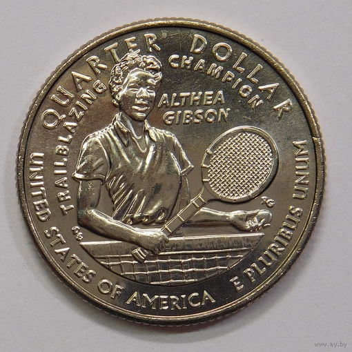 США 25 центов 2025 Алтея Гибсон Теннис "Женщины Америки" 20-я монета UNC Двор D и Р на выбор
