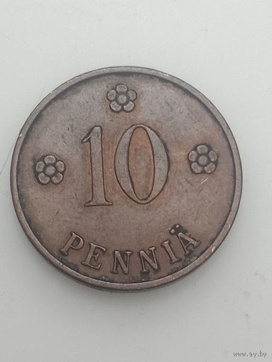 Финляндия 10 пенни 1928 года .
