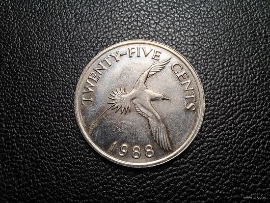 Бермуды 25 центов 1988