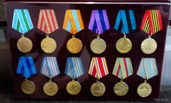 КОЛЕКЦИЯ МЕДАЛЕЙ В ПЛАНШЕТЕ 12 ШТУК   (копия)