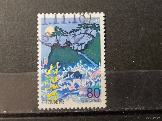 Япония, 1999. Сосны на скалистом берегу