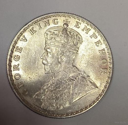 С рубля! 1 рупия 1919 Индия яркое портретное серебро блеск