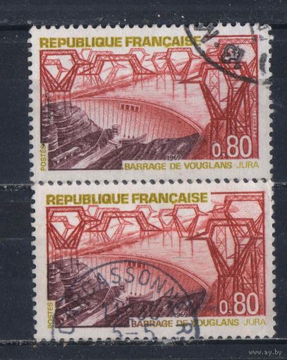 Франция 1969 Вып Туризм Плотина Вуглан Юра #1652