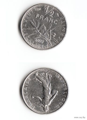 1/2 франка Франция 1973 год