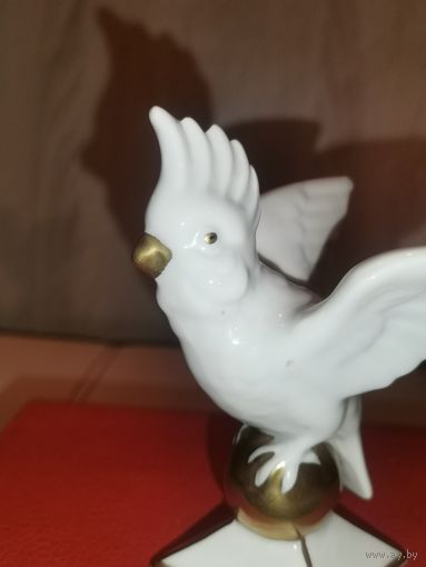 Фарфоровая статуэтка "Попугай", "Gerold Porzelan Bavaria Germany", высота 9.5 см., без сколов и трещин.
