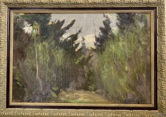 Дучиц Н.В Беларусь, 1958г. Холст, картон, масло. Размер 37,5х57 см.