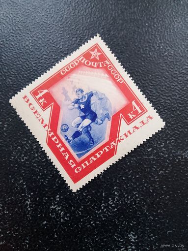СССР 1935 Всемирная спартакиада 4 коп чистая, оригинальный клей, старая наклейка, редкость (михель по 40 евро)