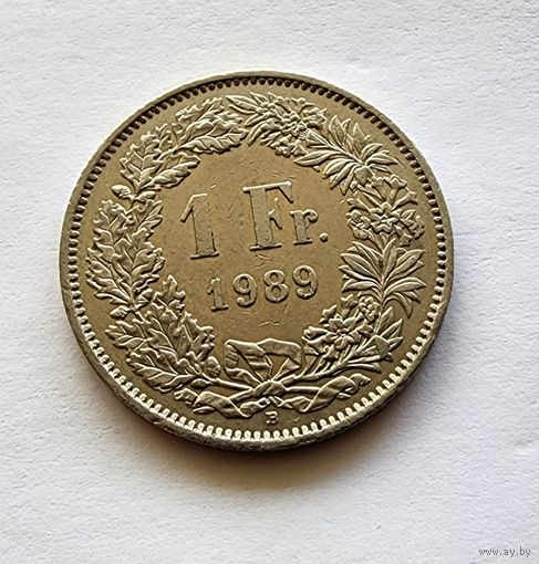 Швейцария 1 франк, 1989