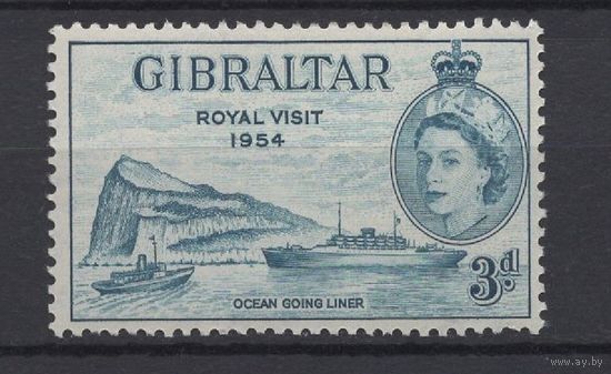 Гибралтар / Gibraltar 1954 ** Королевский визит (Mi 148)