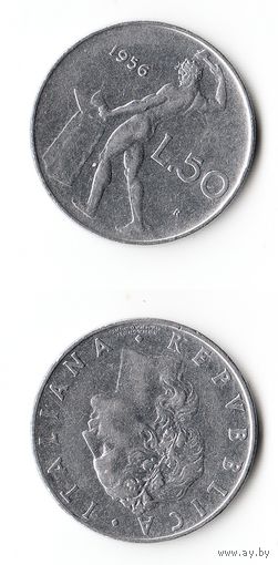 50 лир Италия 1956 года
