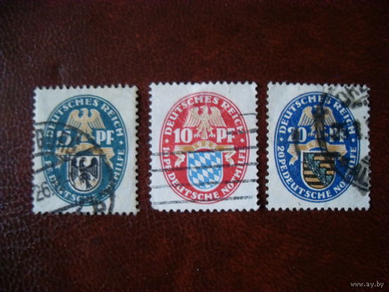 Mi.375-377 Рейх. Германия. 1925 (mi.22 euro)