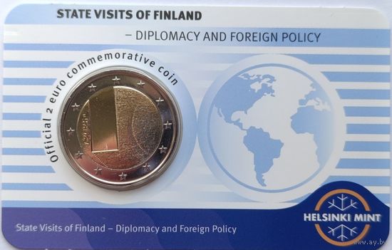 2 евро 2025 Финляндия Дипломатия и внешняя политика блистер BU