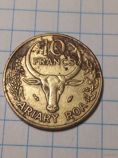10 франков Мадагаскар 1980 год
