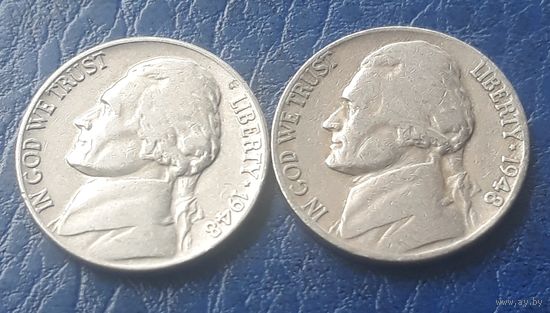 5 центов  1948 Р D США Джеферсон