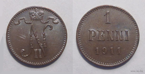 1 пенни 1911 aUNC