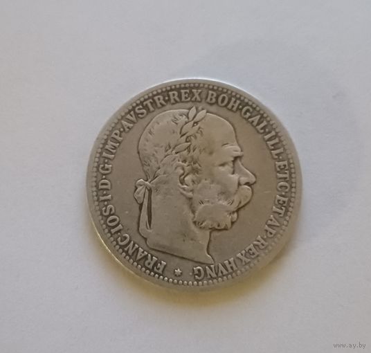 1 крона. 1898г. 835пр.,Франц Иосиф I. Австро-Венгрия .