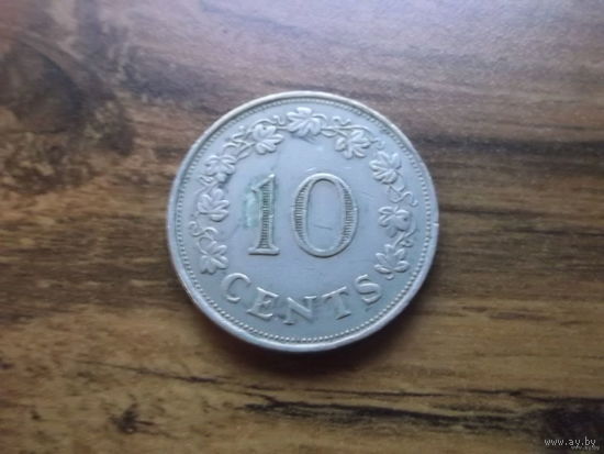 Мальта 10 центов 1972