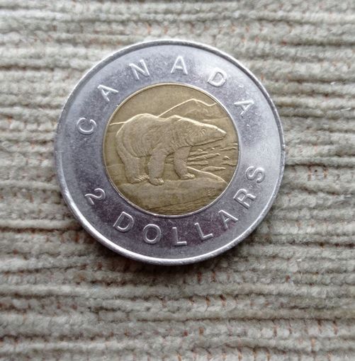 Werty71 Канада 2 доллара 1996 биметалл медведь