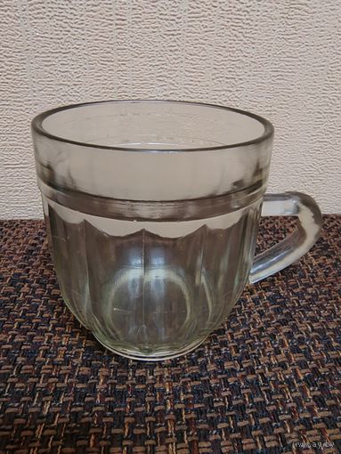 Пивная кружка. Артёмовский стекольный завод. 1963 г. Пузатая 14 прямых граней САЗ 0,5л