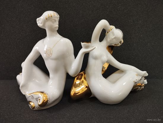Статуэтки фарфоровые реки Псел и Ворскла, Полтавский з-д. СССР