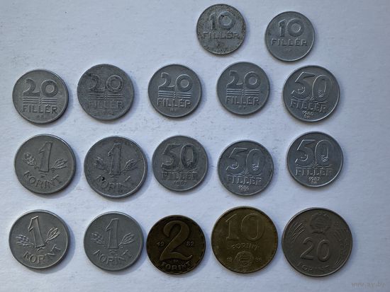 Монеты ВНР, форинты и филлеры, разные.